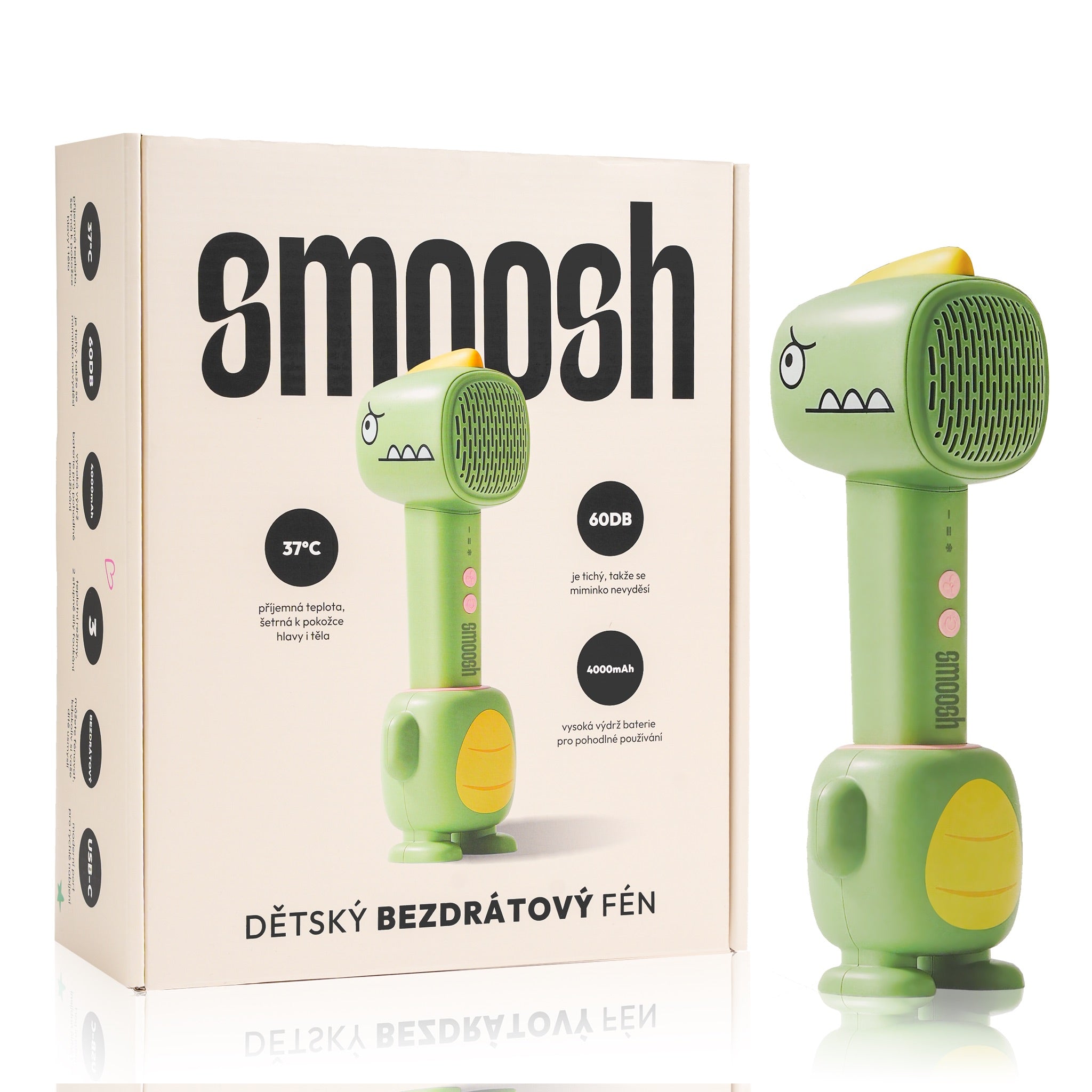 Bezdrátový dětský fén Smoosh